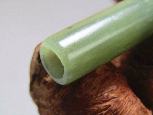 晚清和田玉 翎管 包浆熟厚 风化清晰图3