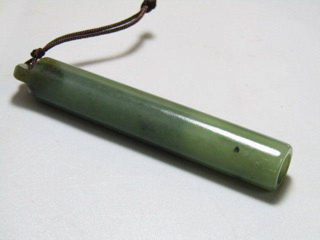 晚清和田玉 翎管 包浆熟厚 风化清晰图4