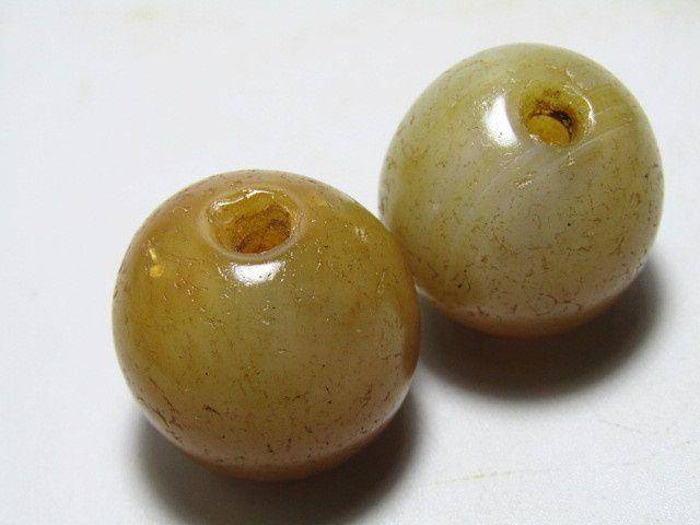 唐 玛瑙珠一对 包浆熟厚图10