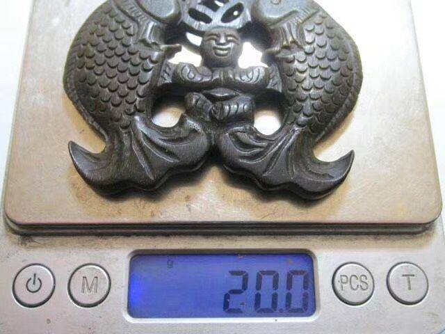 清 早期 满黑 精雕 富足有余 基本满黑料 腰配 甘哲纹 鱼子纹图7