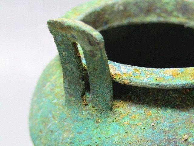 开门到代 双耳三足青铜鼎 铸造精美 包浆老道 品味十足图7