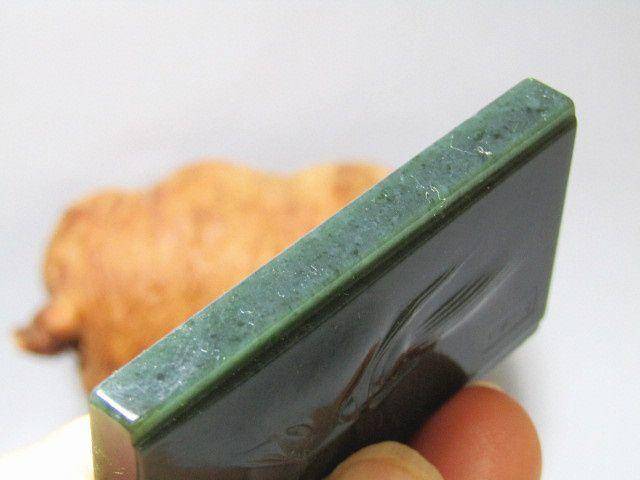 极品和田碧玉 苏作 关公 玉牌 玉质极佳图9