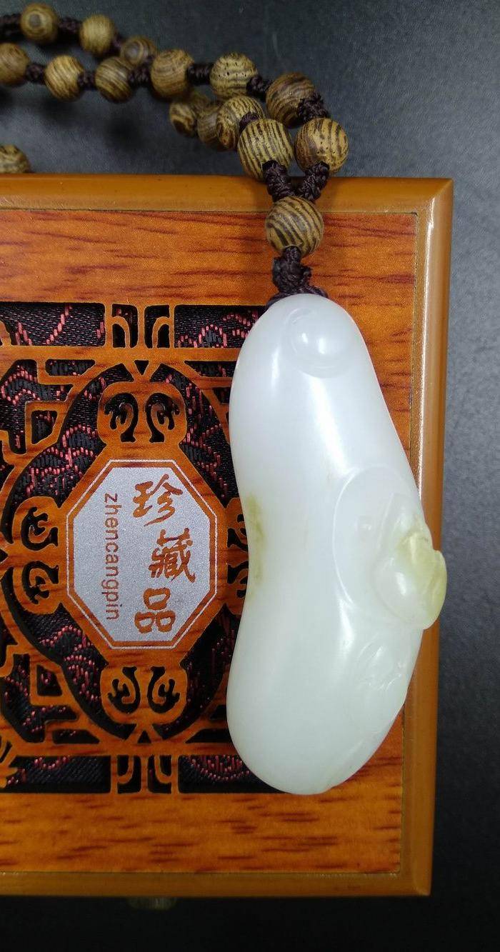 和田白籽玉 一品清廉 省级玉雕大师张国军作品图8