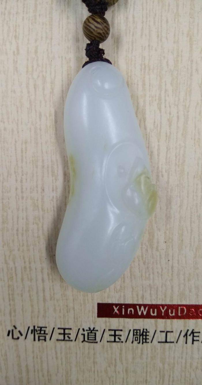 和田白籽玉 一品清廉 省级玉雕大师张国军作品图9