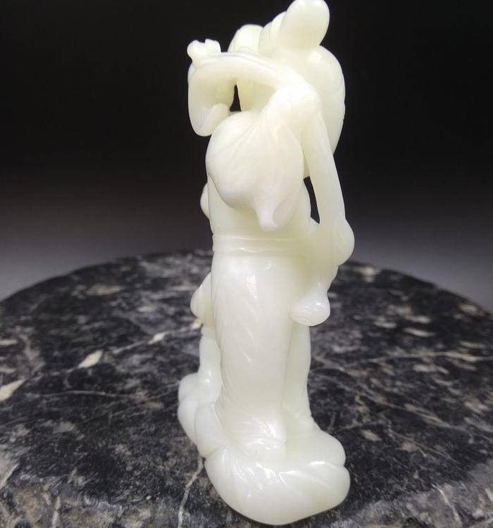 清代 和田白玉 麻姑贺寿摆件图4