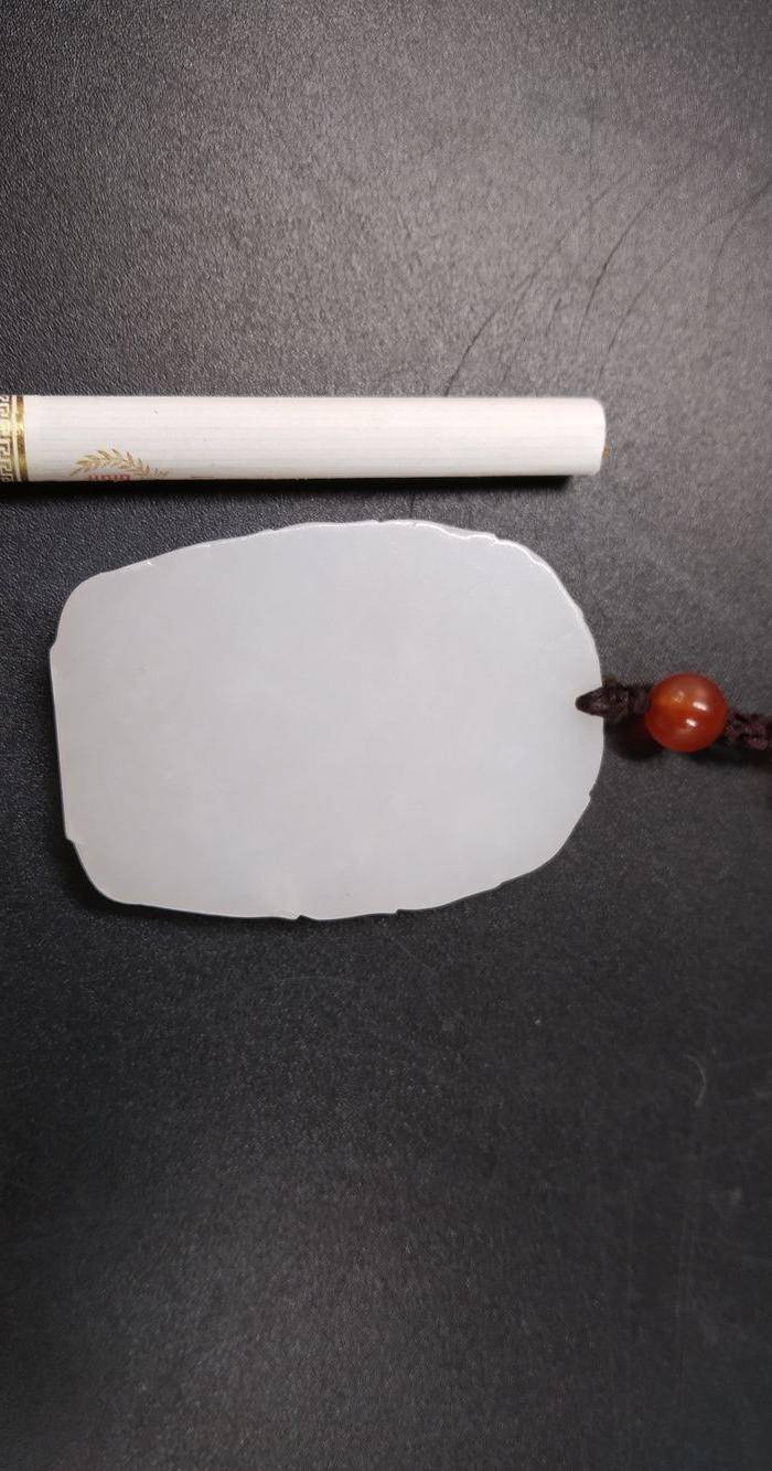 和田玉 文珠菩萨玉佩 白度一级图8