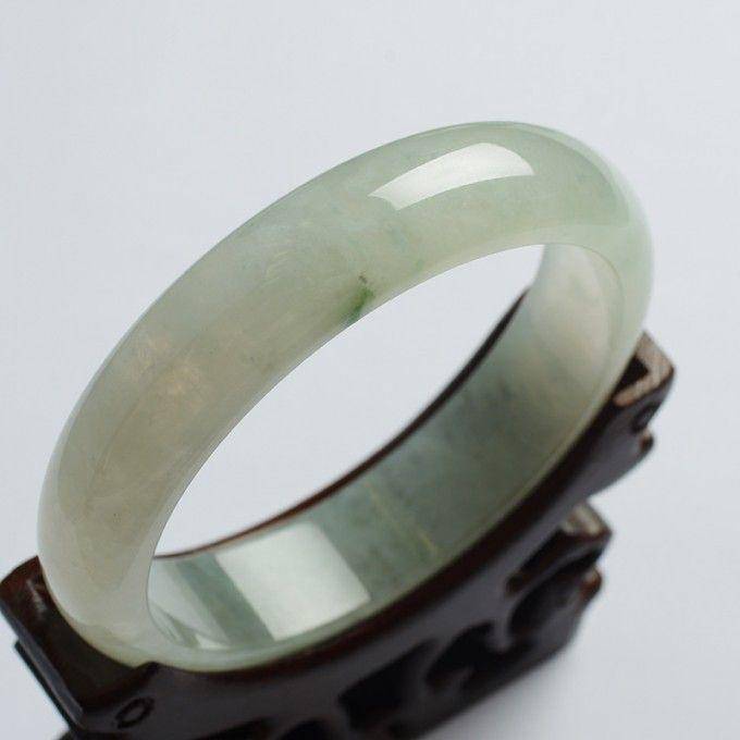 冰种飘花翡翠扁条手镯 58mm 17KA04图6