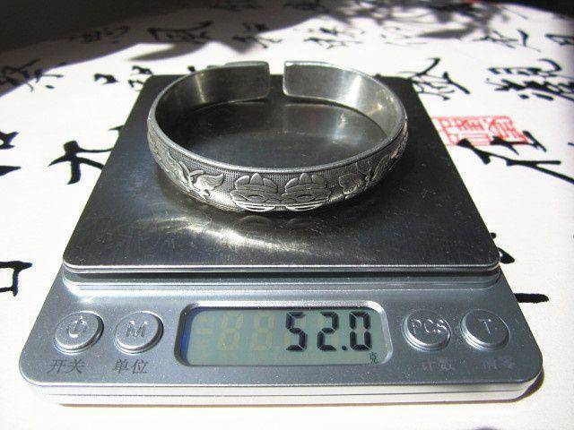 老银打造 足银手镯 工艺精湛 52克图4