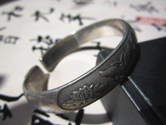 老银打造 足银手镯 工艺精湛 52克图8