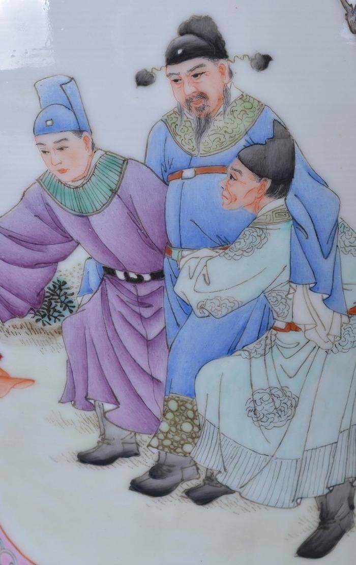 60年代 粉彩 李太白高力士 大将军罐图8