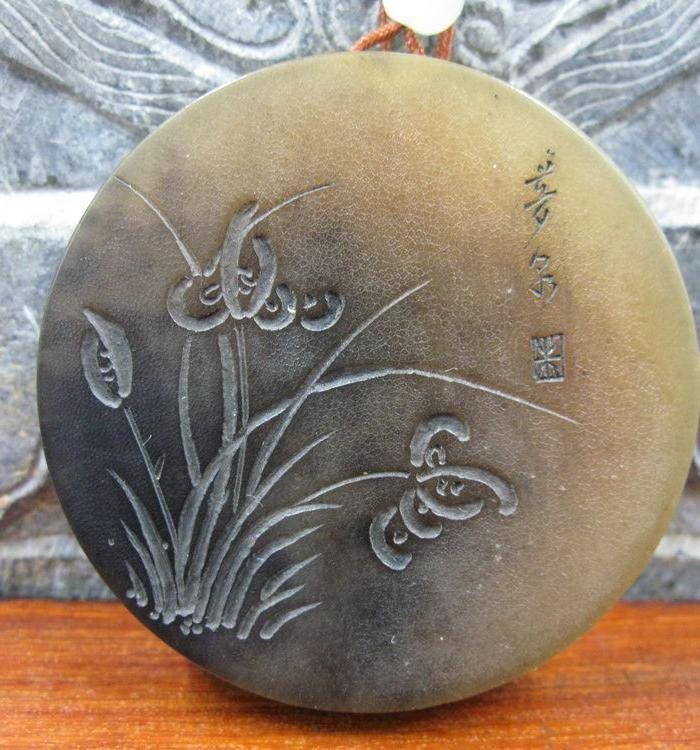金牌 兰花纹牌 精品 晚清亚洲料图2
