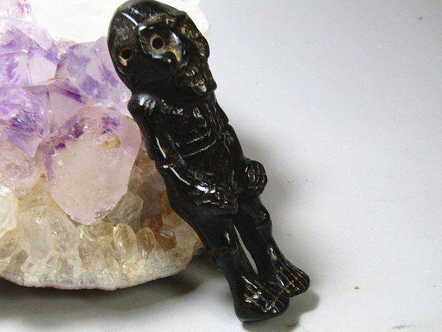 战汉 和田墨碧玉 辟邪 挂件图4