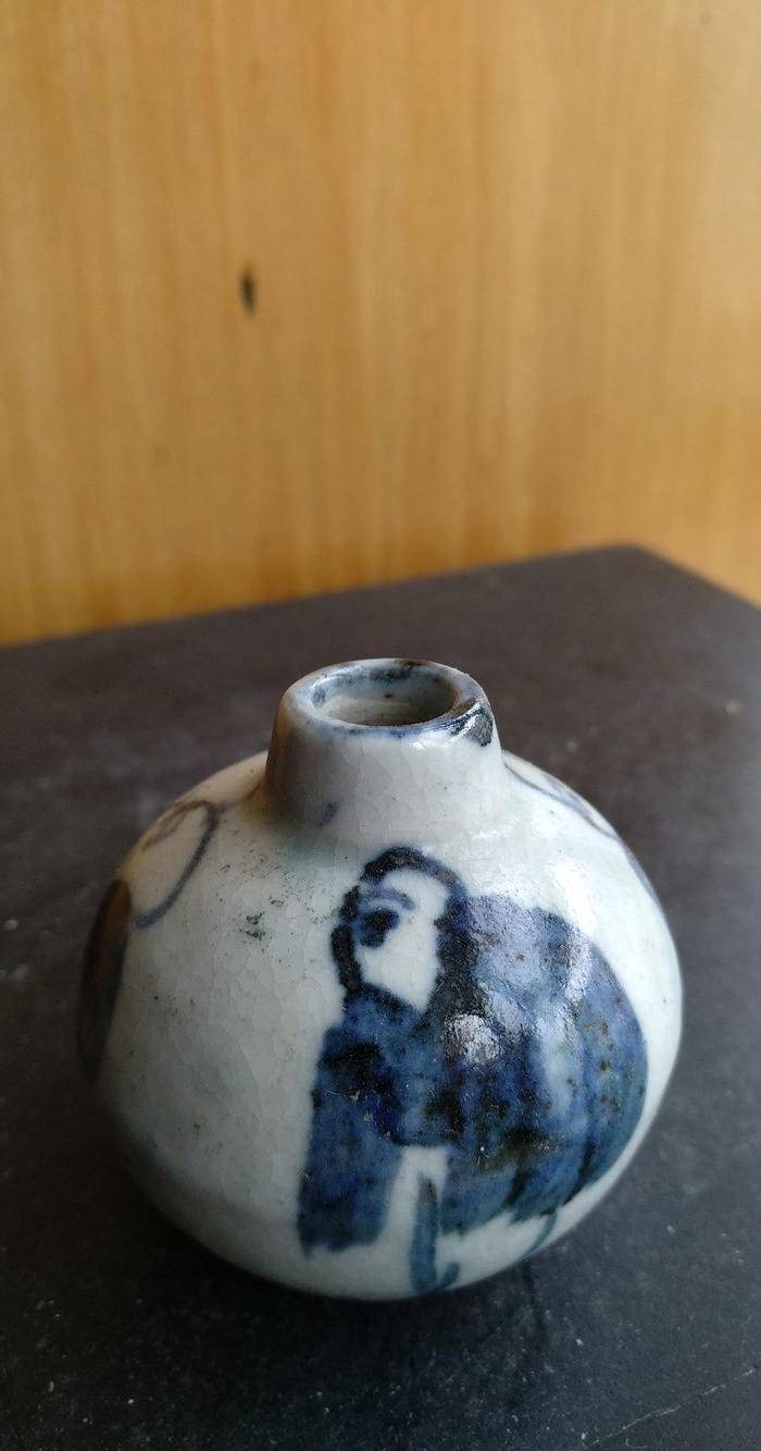 清早期青花人物小水滴,高:4.3Cm文房佳器。图2