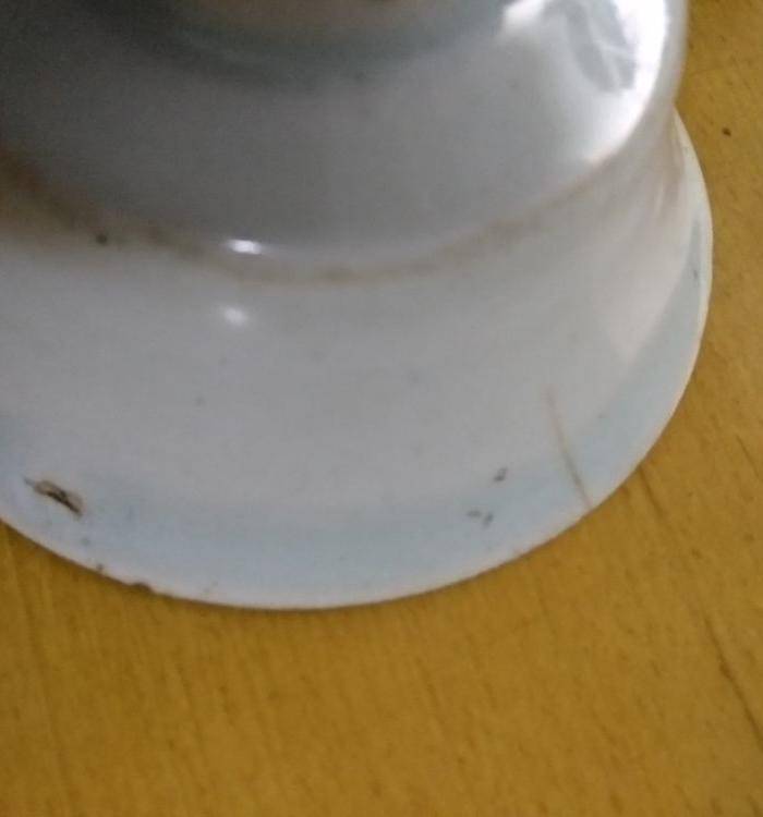 元枢府釉小底足折腰碗,高5.5Cm,口径11.4. 11Cm。图8