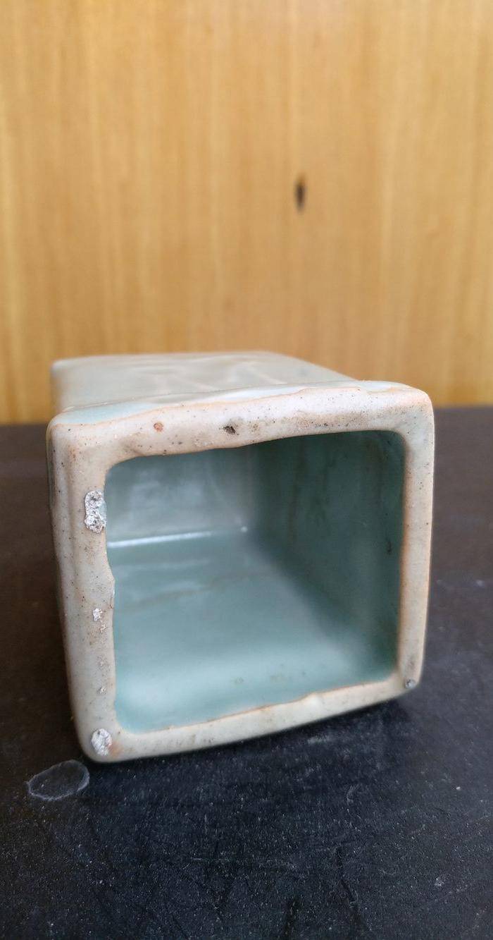清,豆青釉恭喜发财摆件高4,4Cm。图5