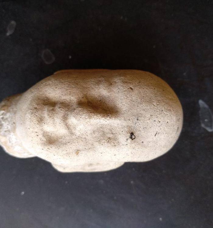 明早,陶胎佛头,高7Cm。图3
