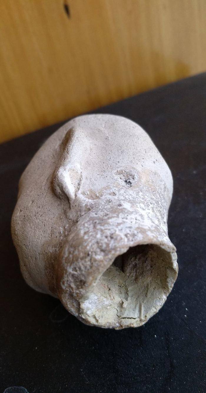 明早,陶胎佛头,高7Cm。图7