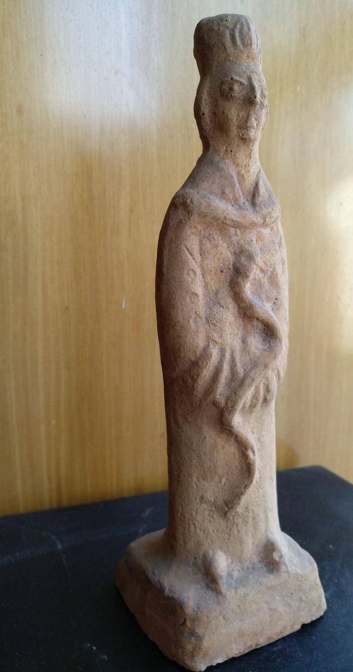 宋,十二生肖蛇陶俑。高20Cm。图3