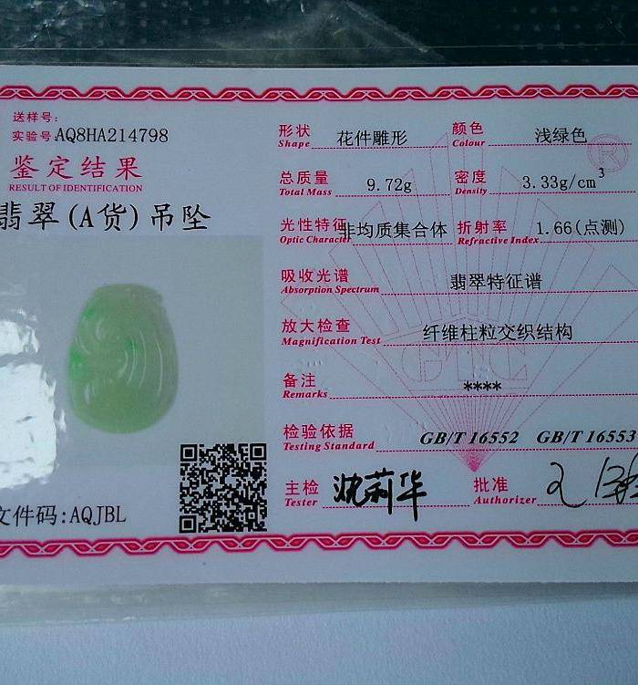 冰种满绿如意吊坠图9
