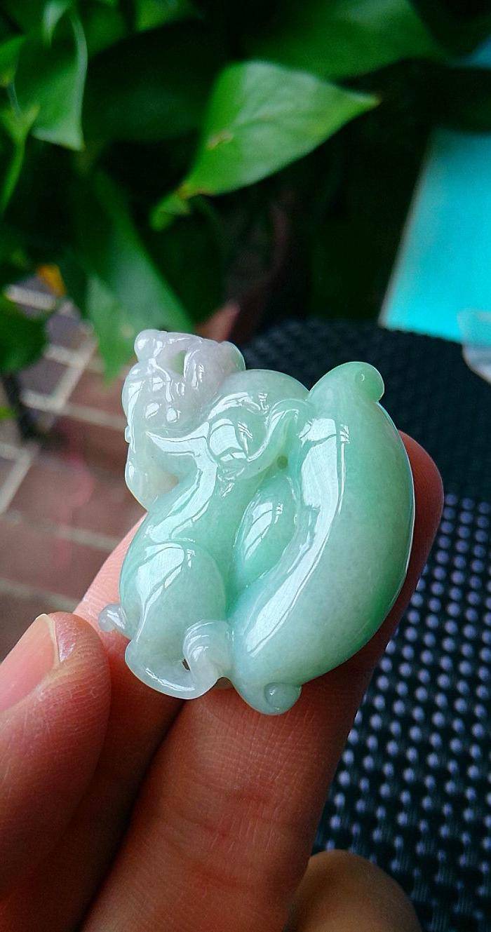 冰润满绿貔貅吊坠图4