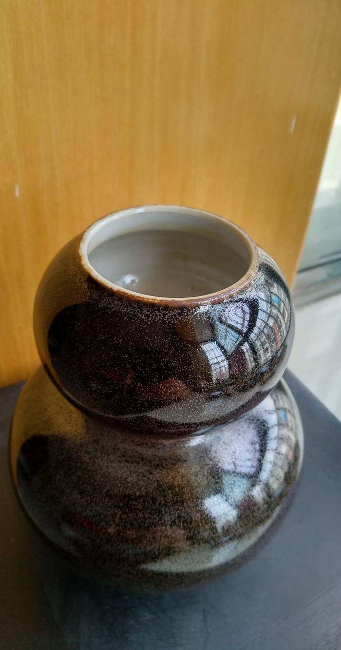欧州回流。茶叶沫釉葫芦瓶,瓶,高:12,5Cm。图3