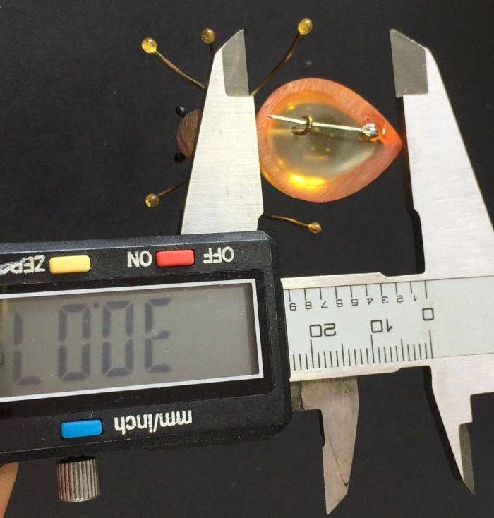 8035欧洲回流金珀蜘蛛胸针一枚图11