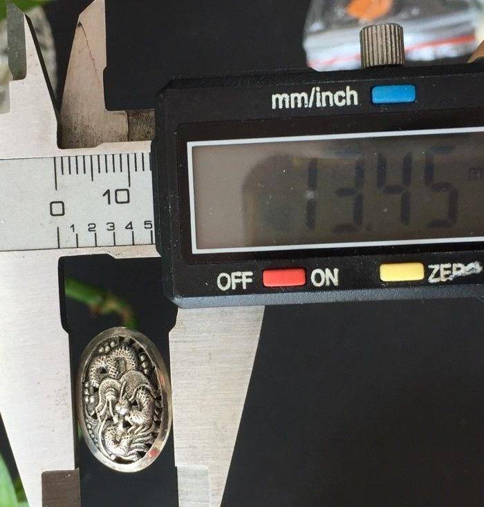8034欧洲回流银龙纹袖扣一对图9