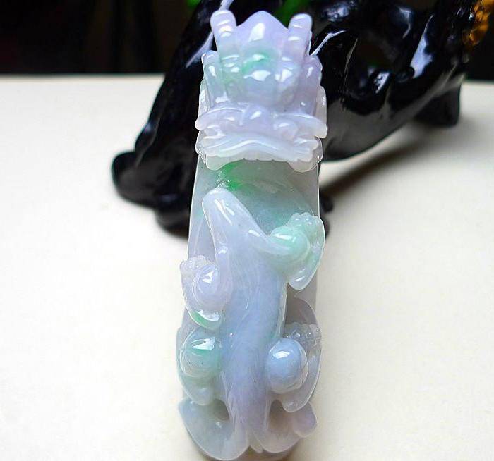 天然A货翡翠老坑水润飘绿望子成龙龙钩图5
