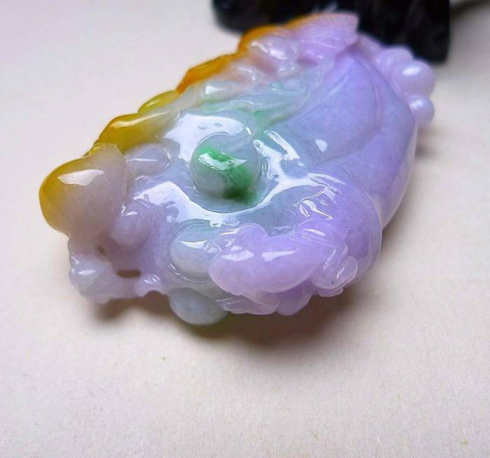 天然A货翡翠老坑水润双彩特色福在眼前图6