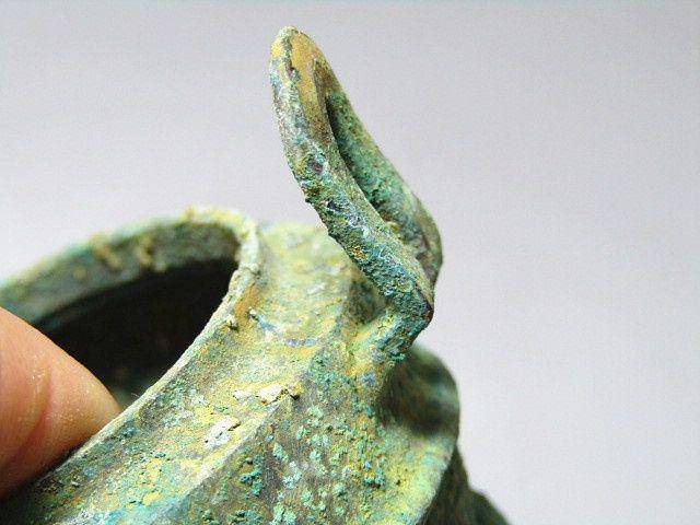 三足两耳 青铜圆鼎 氧化清晰 包浆厚重图5