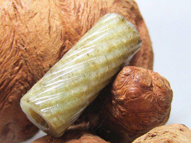 明 和田玉 绳纹 勒子包浆熟润醇厚图5