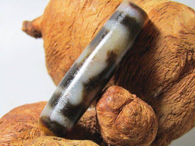 藏传玛瑙 三眼天珠 风化清晰图6