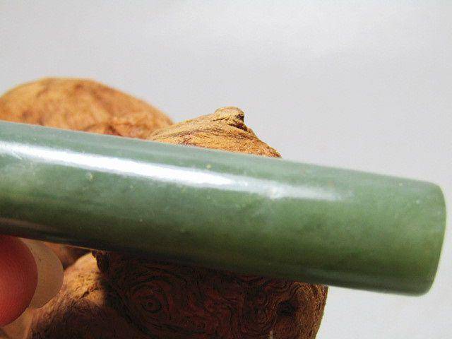 晚清和田玉 翎管 包浆熟厚 风化清晰图7