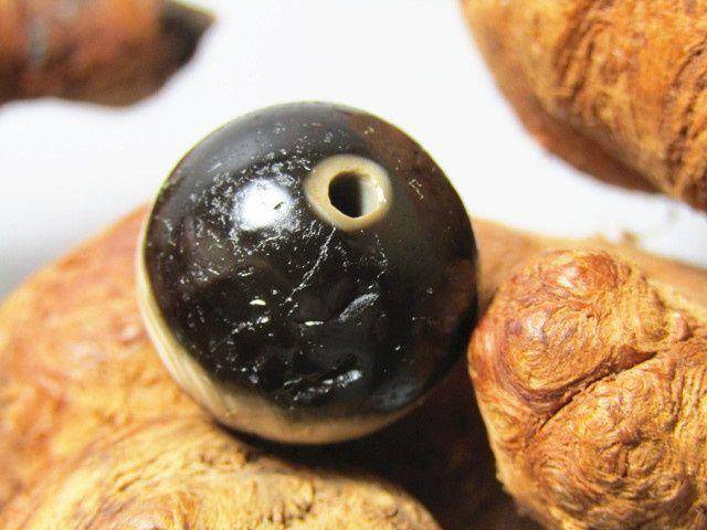藏传玛瑙 一线珠 包浆老厚 开门到代图3