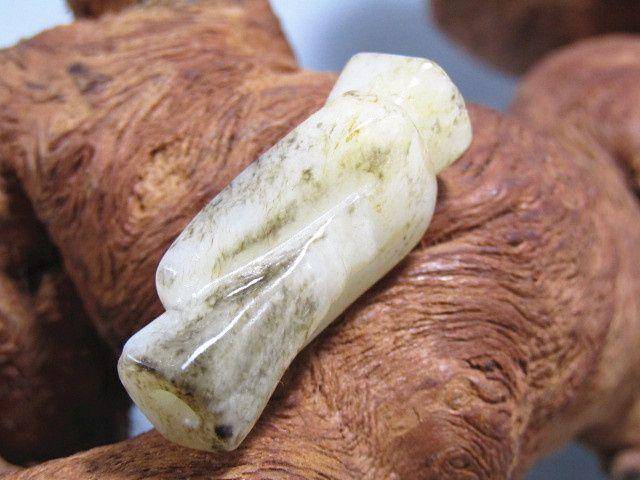 清和田白玉 翁仲 挂件 风化清晰 包浆熟厚图9