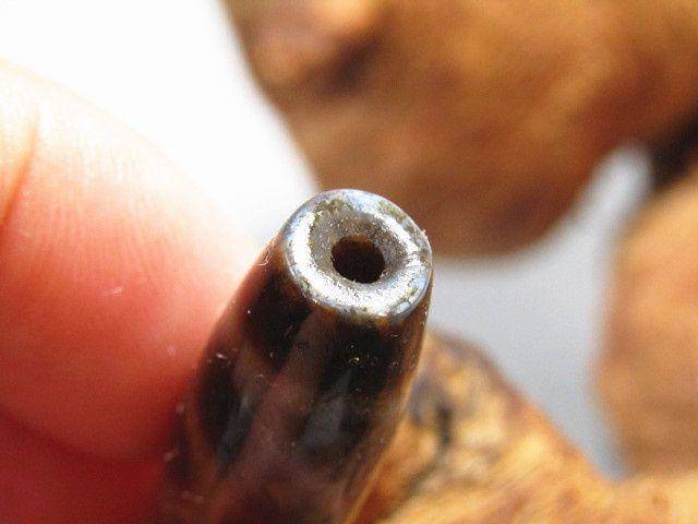 清 藏传玛瑙 两眼天珠 包浆熟厚图6