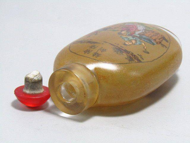 清 带款手绘内景 琉璃鼻烟壶图7