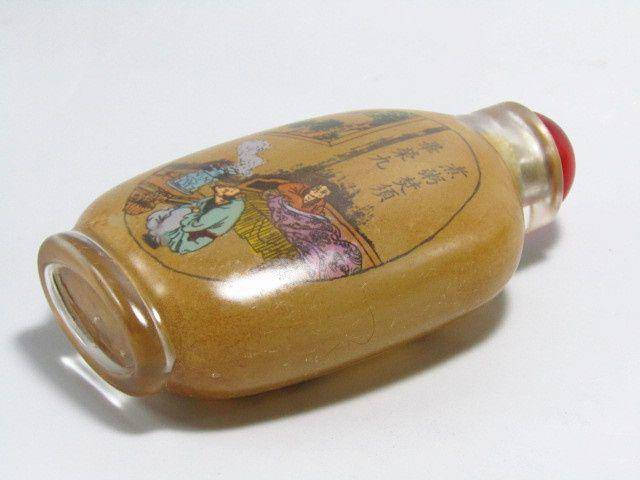 清 带款手绘内景 琉璃鼻烟壶图5
