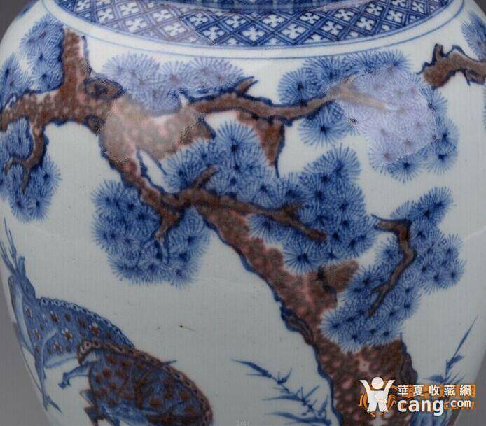 欧洲回流青花釉里红大瓶图5