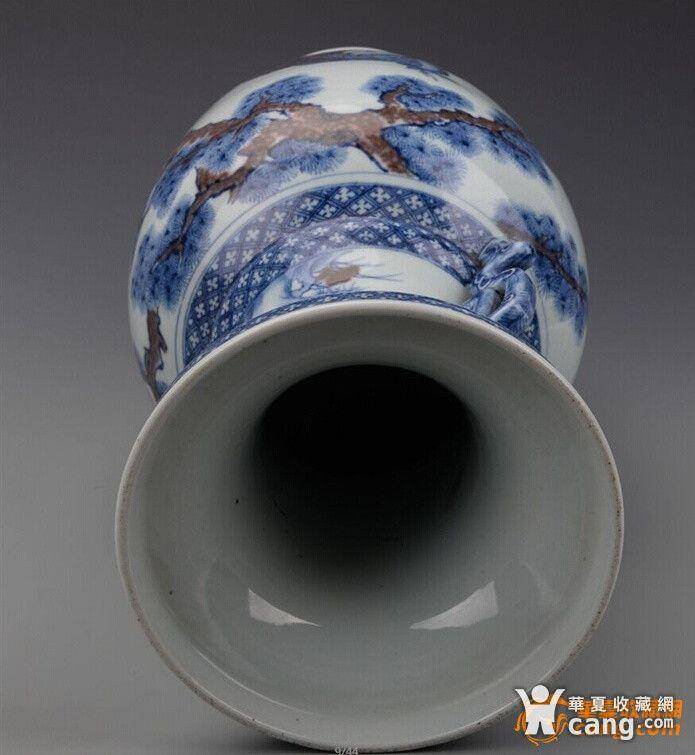 欧洲回流青花釉里红大瓶图8