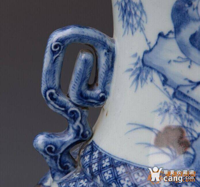 欧洲回流青花釉里红大瓶图9
