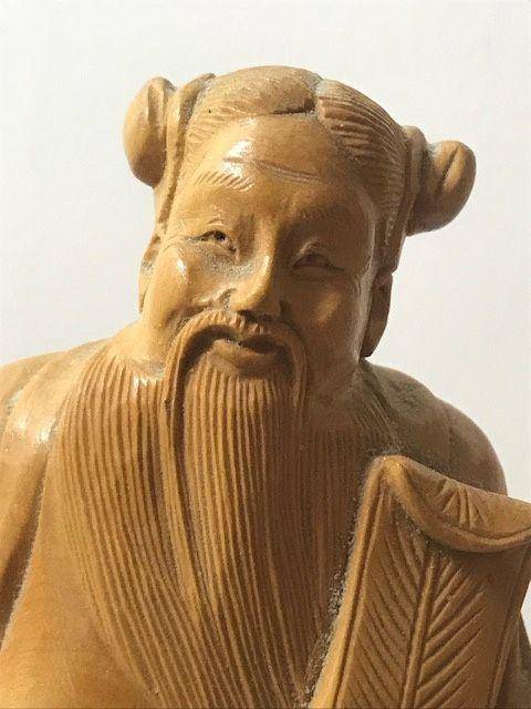 9030 民国黄杨木雕汉钟离图3