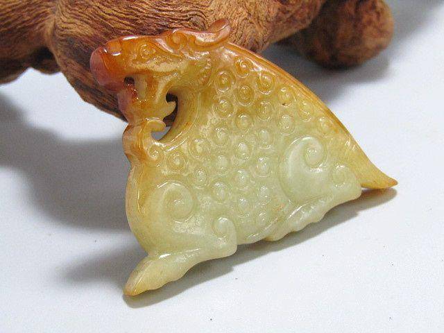 战汉 和田玉 龙牌 挂件包浆熟厚图10