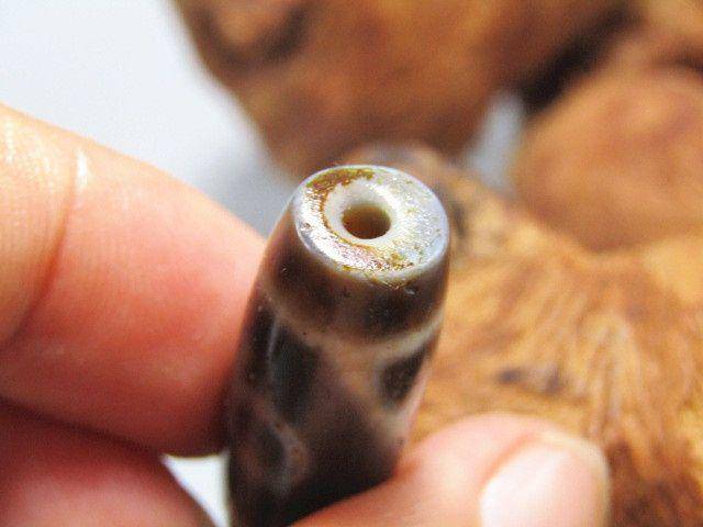清 藏传玛瑙 两眼天珠 包浆熟厚图7