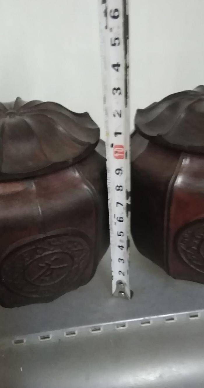 一对酸枝木围棋罐图6