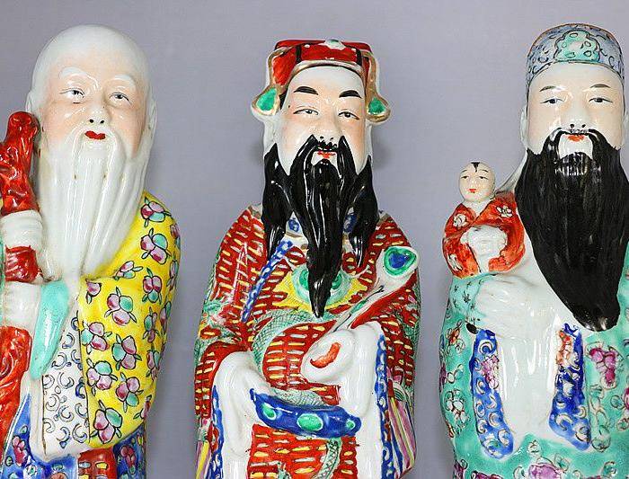 清福寿禄瓷塑像图2