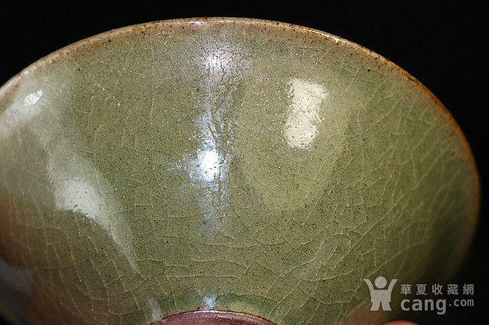 老青瓷 缠枝刻花纹 斗笠杯图8