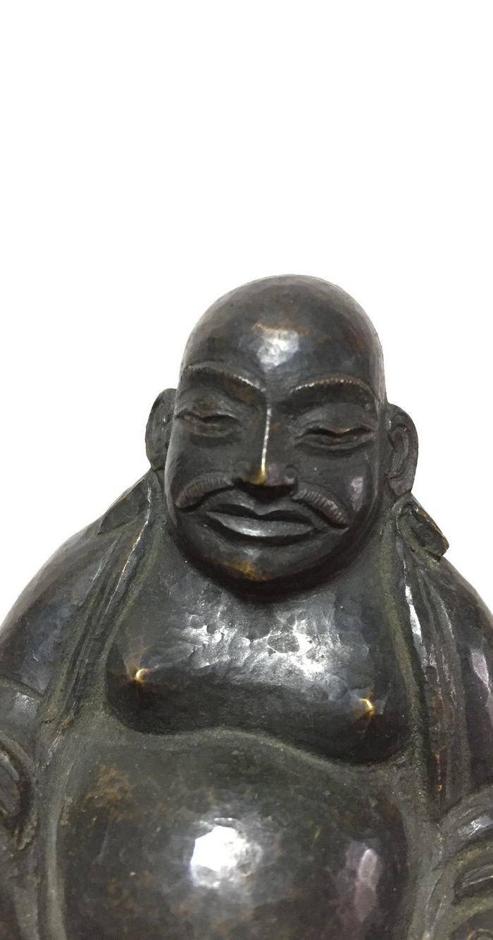 清代铜雕罗汉 带藏文款图5