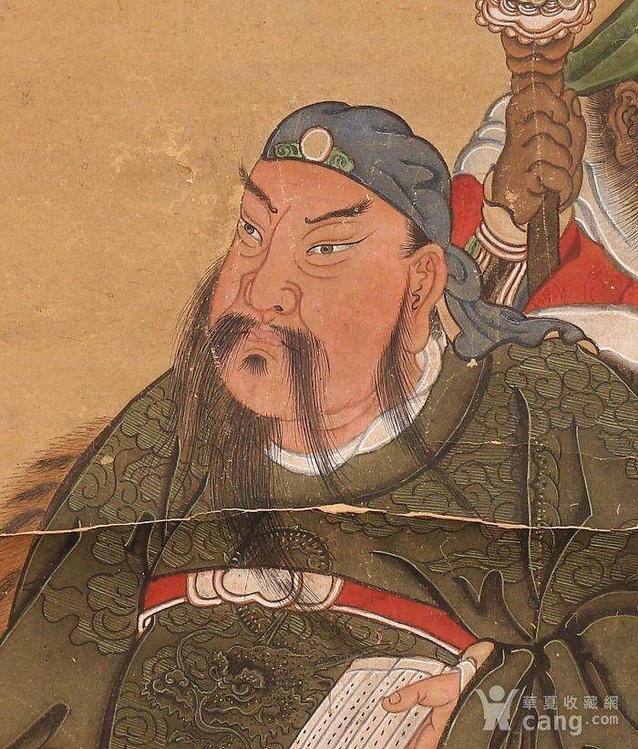 清代精品关公画 有款并题诗图2