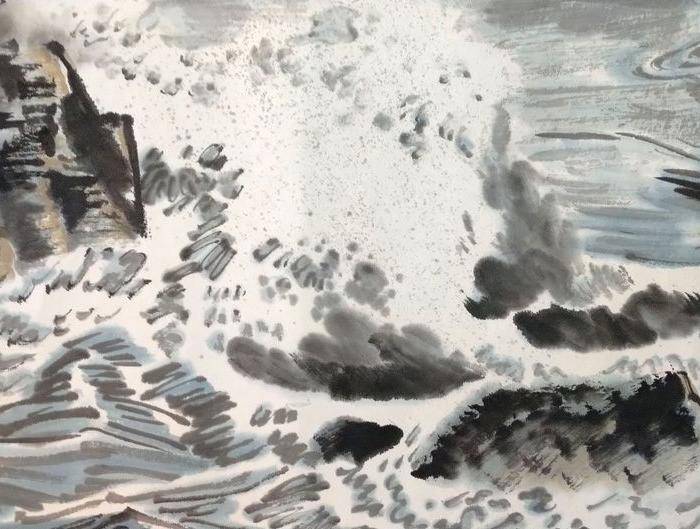 孔仲起 山水沧海图图3